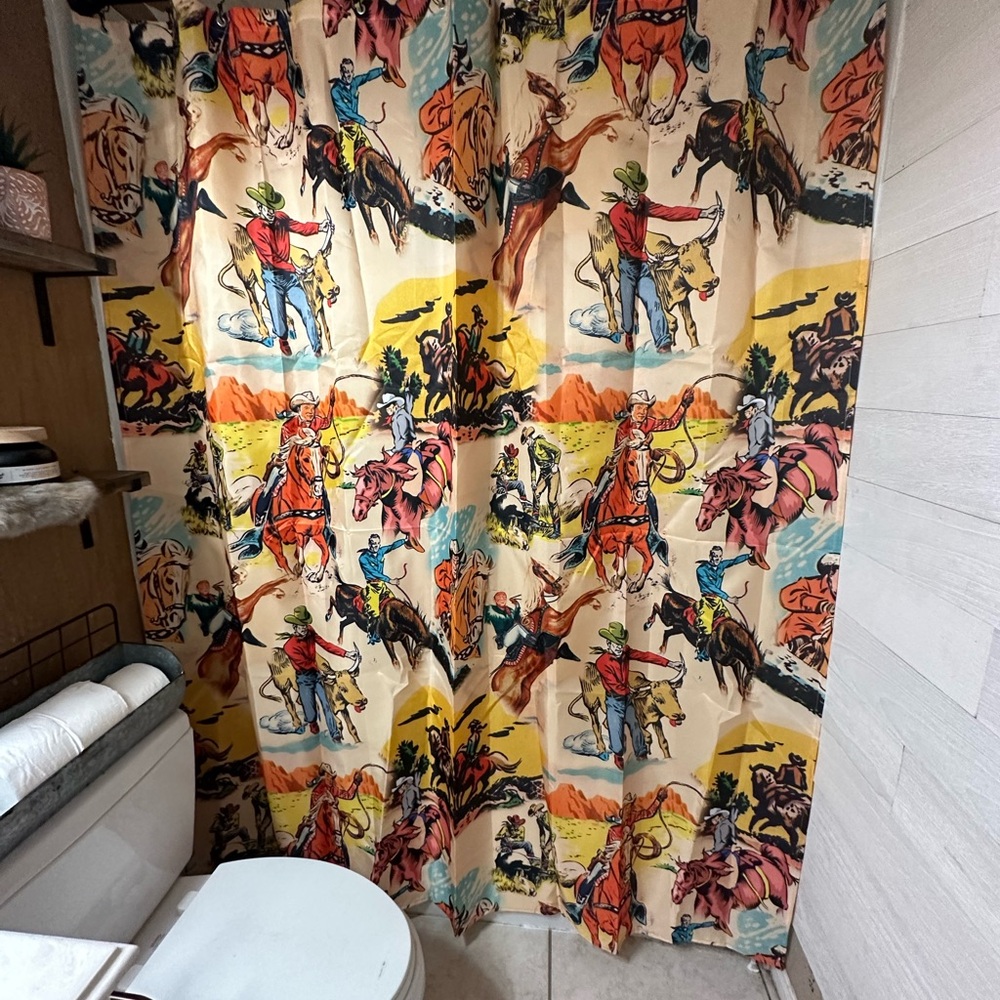 Rustic Cowboy Adventure Shower Curtain
